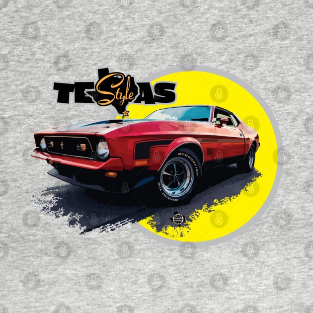 Texas Style Mustang Mach 1 Yellow by CamcoGraphics